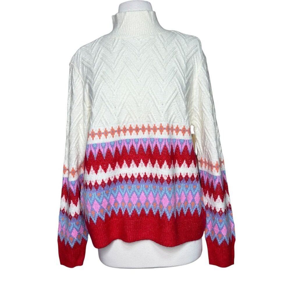 St. John's Bay Sweater Mock Neck Size Large New